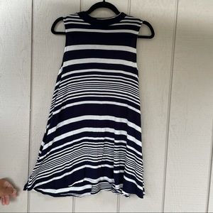 Acemi Blue White Stripe Tank Top Halter Neck